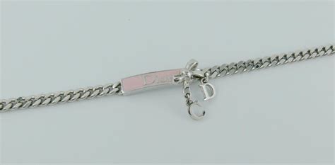 dior pink bow necklace